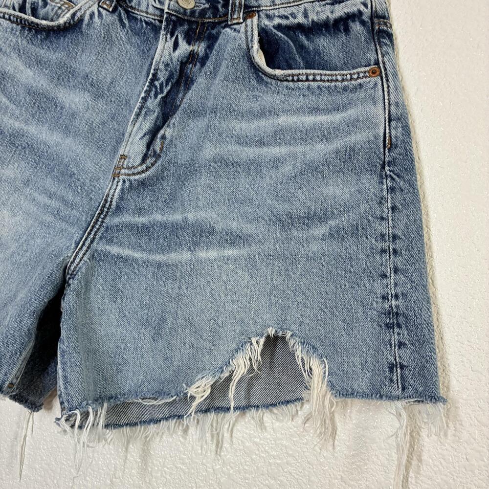 Reformation Wilder Jean Shorts Womens 27 Blue High Rise Relaxed Cut Off Denim - Picture 8 of 16